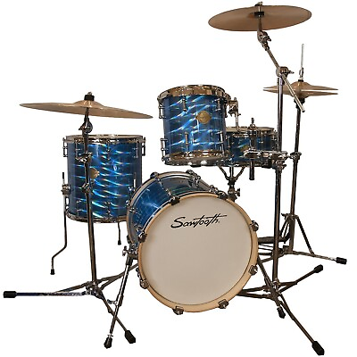 #ad Sawtooth Command Series 4 Piece Drum Shell Pack w 16quot; Bass Drum Blue Mirror