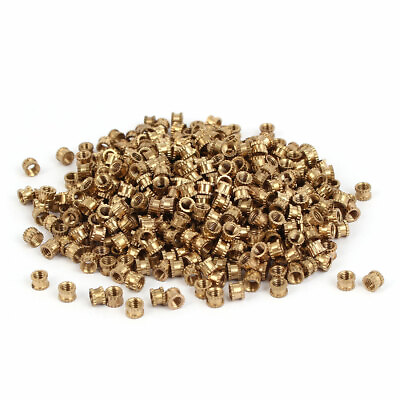 #ad M3 x 3mm x 4.3mm Brass Injection Molding Knurled Threaded Insert Nuts 500PCS