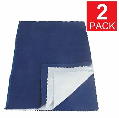 2 Pack Jewelry Cleaning Polishing Cloth Silver Gold Brass Shine Multiple Layer