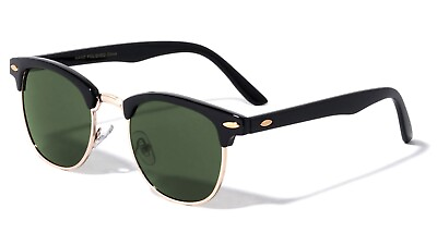 #ad #ad Retro Vintage Polarized Sunglasses Mens UV400 Half Metal Frame Club Sunglasses