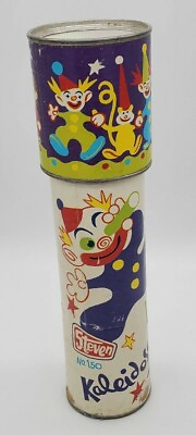 Vintage Collectible 1980 Kaleidoscope Toy w Circus Clown Design By Steven #150