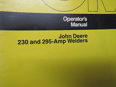 #ad VTG John Deere 230 295 Amp Welders stick arc Manual tractor implement