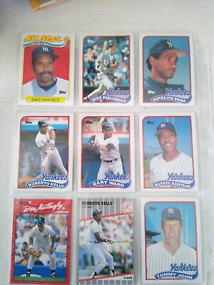 #ad 9 Cards New York Yankees Dave Winfield Don Mattingly Kelly amp; More