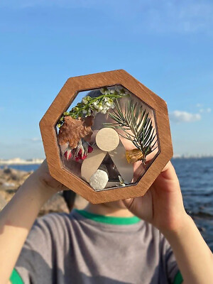 #ad DIY Kaleidoscope Kit Children Toddler Toy Wooden Outdoor Gift For Kids