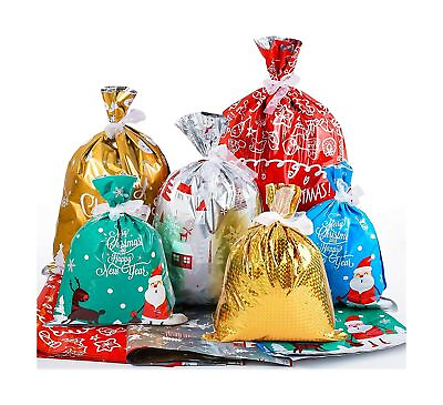 Christmas Bags for Gift Christmas Wrapping Bags Christmas Gift Bags 30Pcs Foi...