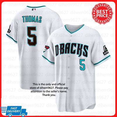 #ad Alek Thomas #5 Arizona Diamondbacks 2023 Season White Jsy Fanmade All Size