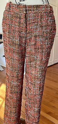 #ad J. CREW CAFE CAPRI in Harvest Tweed Size 4 Pre Owned