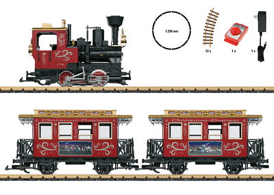 #ad LGB 72308 Christmas Train G Gauge Steam Freight Starter Set