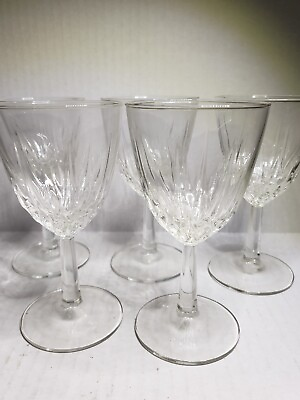 Vintage Stemware Wine Glass Luminarc Verrerie D#x27;arques France Crystal Set of 5