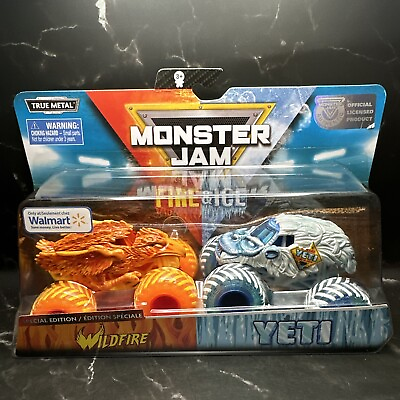 #ad Spinmaster Monster Jam Fire amp; Ice Wildfire Vs Yeti Walmart Excl. Rare 2019