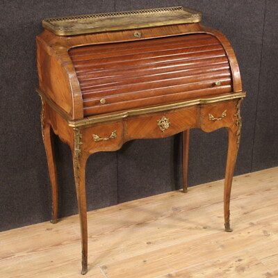 #ad Antique roll top bureau Napoleon III furniture 19th century 800 desk secrétaire