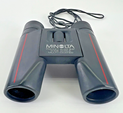 #ad Minolta Pocket 8X22 8.2 Wide Angle Multi Coated Binoculars w Case