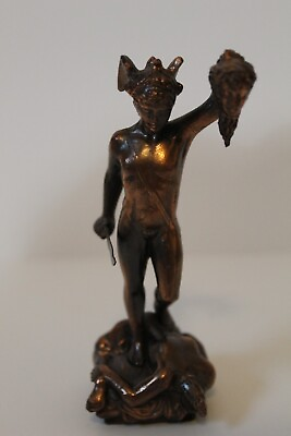 5quot; Cast Bronze Statue of Perseus with Sword Holding Medusa#x27;s Head