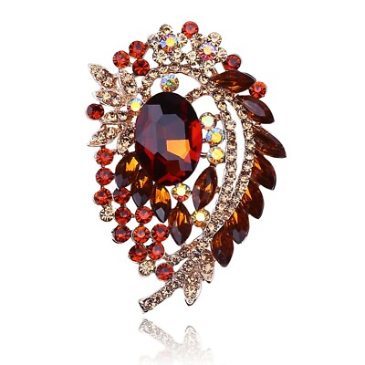 Cute Glass Large Glass Brooch Crystal Corsage Women Clothing Pin Accessories
