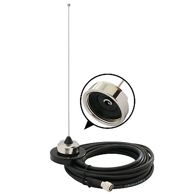 #ad NMO Magnetic Base With RG 58 Cable VHF 136 155MHz Antenna Kit for Mobile Radio