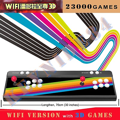 #ad 23000 Games 3D WiFi Pandora#x27;s Box ALL Metal Lengthen Game Arcade Console HD
