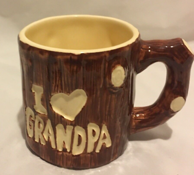 #ad Hickory Creek Wood Design Applause Inc I Love GRANDPA Mug Ceramic vintage father