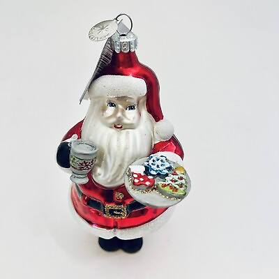 #ad Celebrations Christopher Radko Santa Claus Cookies amp; Milk Christmas Ornament