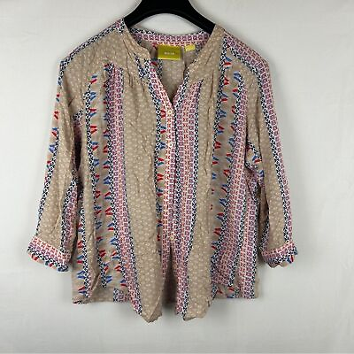 #ad Anthropologie Maeve button front blouse boho size M