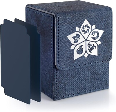 #ad Deck Box for MTG MTG Deck Box Fits 110 Single Sleeved Commander Cards Tradi...