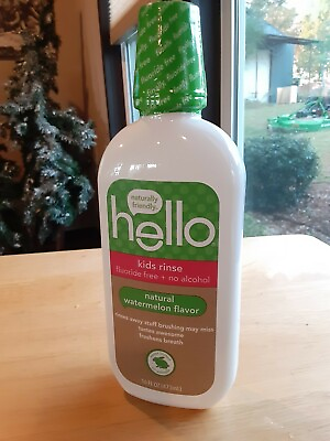 Hello Kids Rinse Flouride Free Natural Watermelon Flavor