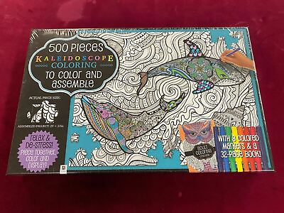 #ad K9 NEW Hinkler KALEIDOSCOPE COLORING: BENEATH THE WAVES 500 pc Puzzle
