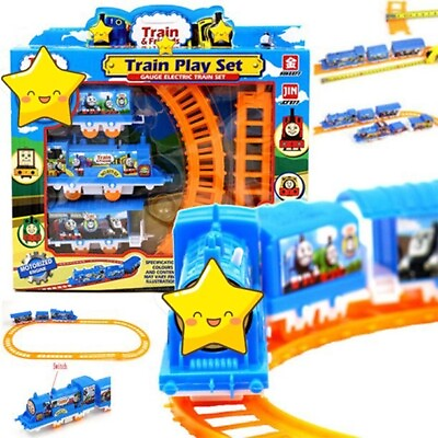 ZQC Three Thomas Train Set for Children Electric Train Track Toy Baby Kids Gifts