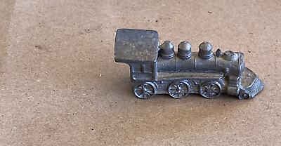 #ad Antique Cast Lead Train Locomotive Vintage Railroad toy miniature C