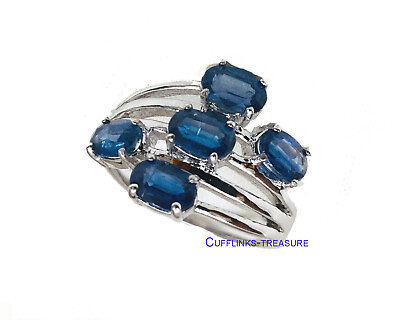#ad Natural Kyanite Gemstones with 925 Sterling Silver Ring For women#x27;s #221