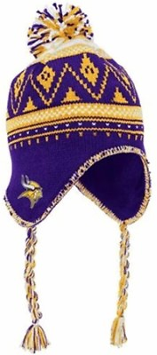 #ad Minnesota Vikings Braided Pom Knit Hat 11135