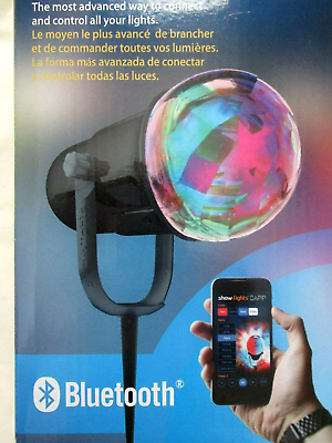 #ad SHOW LIGHTS KALEIDOSCOPE LIGHT PROJECTOR WITH BLUETOOTH SMARTPHONE APP NEW