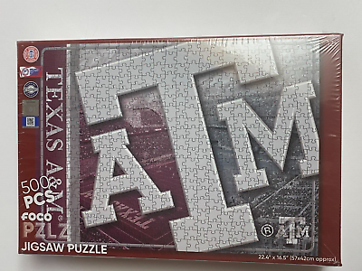 #ad New Sealed Box Texas Aamp;M Aggies Retro Series 500 Piece Puzzle
