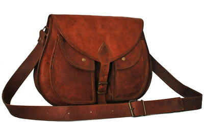 Women Vintage Leather Messenger Hip Cross Body Bag Handmade purse Hobo Tote
