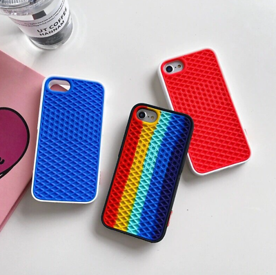 #ad Rainbow Colorful Van S Waffle Phone Case For iPhone 13 14 Pro 12 8 SE20 XS MAX X