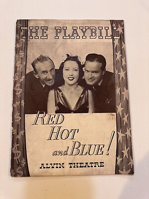 #ad Vintage Dec 28 1936 The Playbill Red Hot amp; Blue Alvin Theatre Book Ads Hope
