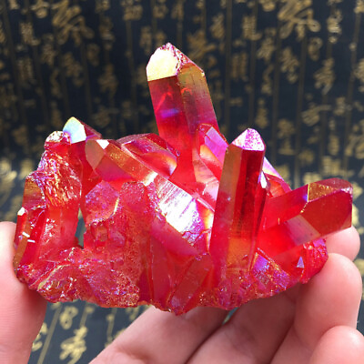 #ad Natural Red Quartz Cluster Crystal Gem Stone Healing Specimen Reiki Collectibles