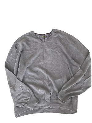 John Bartlett Consensus Grey V Neck Mens Pullover Sweater XL