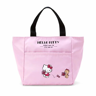 #ad Sanrio Character Hello Kitty Insulated Lunch Tote Bag With Pocket New Japan