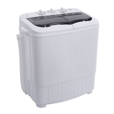 Compact Mini Twin Tub Washing Machine Portable 14.3lbs Laundry Washer and Dryer