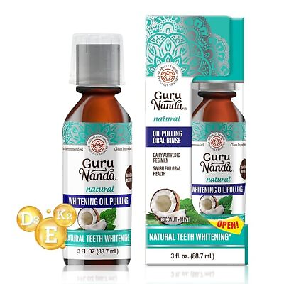 #ad GuruNanda Coconut Oil Pulling with 7 Essential Oils and Vitamin For Oral Health