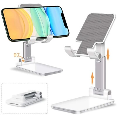 #ad Adjustable Cell Phone Tablet Desktop Stand Desk Holder Mount Cradle Random Color