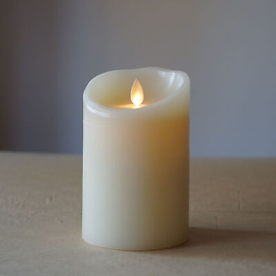 Luminara Flameless Vanilla Scented Candles Battery Operated Wax Ivory Remote 5quot;