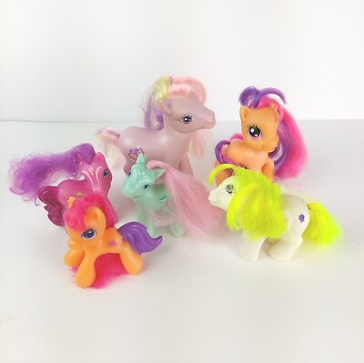 #ad Vintage My Little Pony 6pc *TLC* Baby Lot Surprise Fluttershy Scootaloo