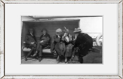 1912 Photo Groups of TITANIC survivors aboard rescue ship CARPATHIA: Mr. amp; Mrs.