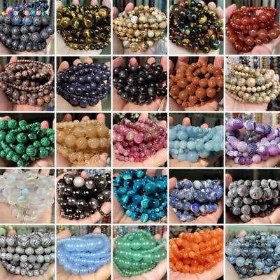 #ad Natural Stone Loose Spacer Beads Multicolor Jewelry Making Accessories Beads