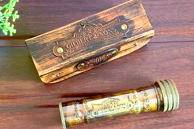 Vintage Antique Brass Kaleidoscope Gilbert amp; Sons Handmade Nautical Gift