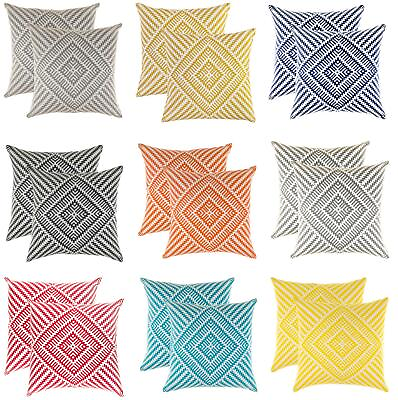 TreeWool 2 Pack Throw Pillow Covers Kaleidoscope Accent in Cotton