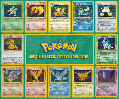 1999 Pokemon Jungle amp; Fossil: Choose Your Card All Pokemon Available