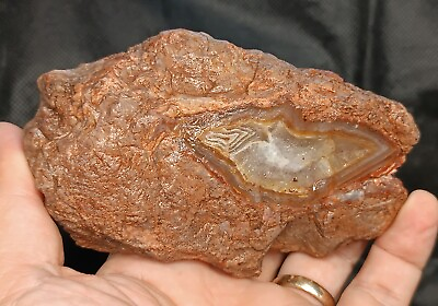 #ad 340g 0.75 lb uncut turkish banded agate stone rough gemstone rock specimen