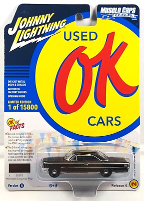 #ad Johnny Lightning OK Used Cars 1963 FORD GALAXIE 500 Burgundy New See Pics